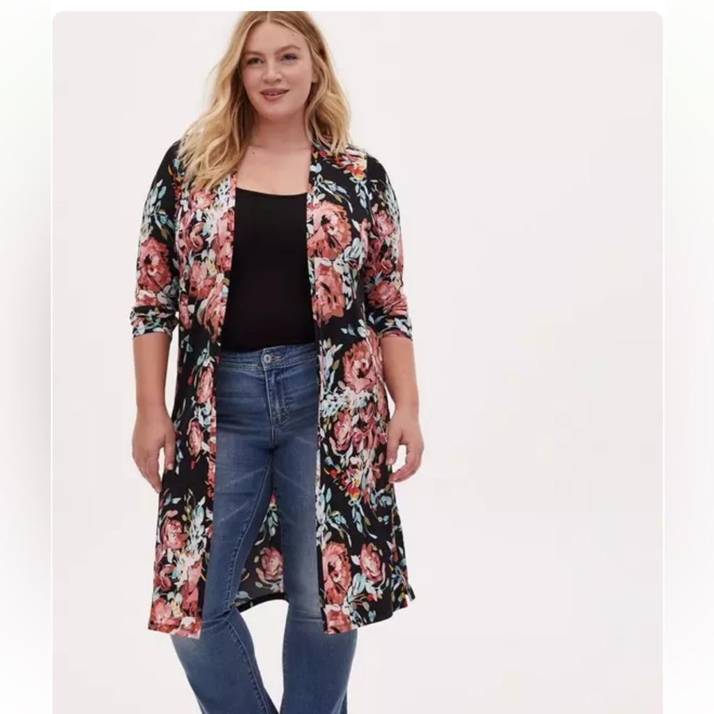 Torrid Cardigan Open Front Longline Sweater Plus Size 5x